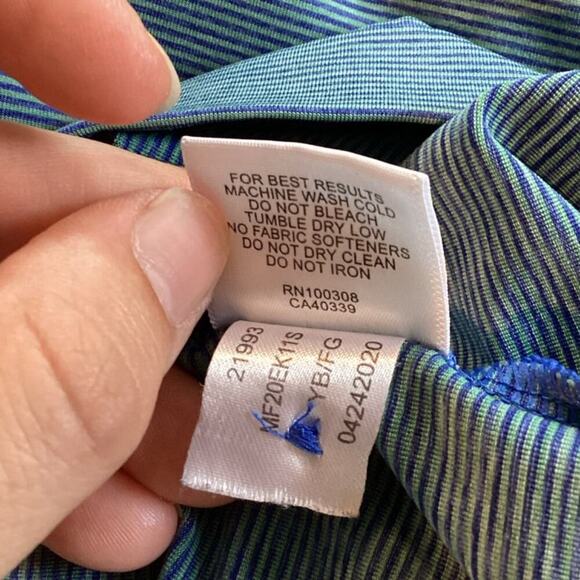 Peter Millar Mens Summer Comfort Polo XL Extra Large Blue Striped Preppy Classic - Picture 10 of 10